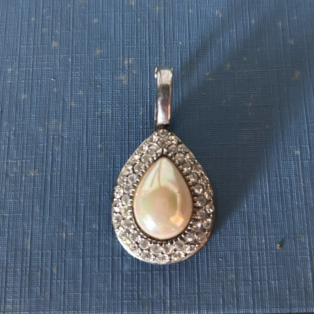 Vintage Pearl and Rhinestone Pendant